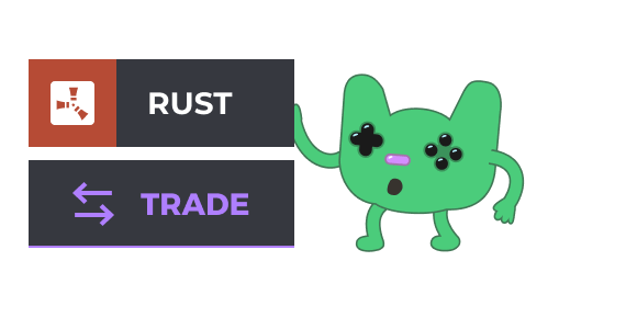 Select RUST on the top line of the page and choose the “Trade” option