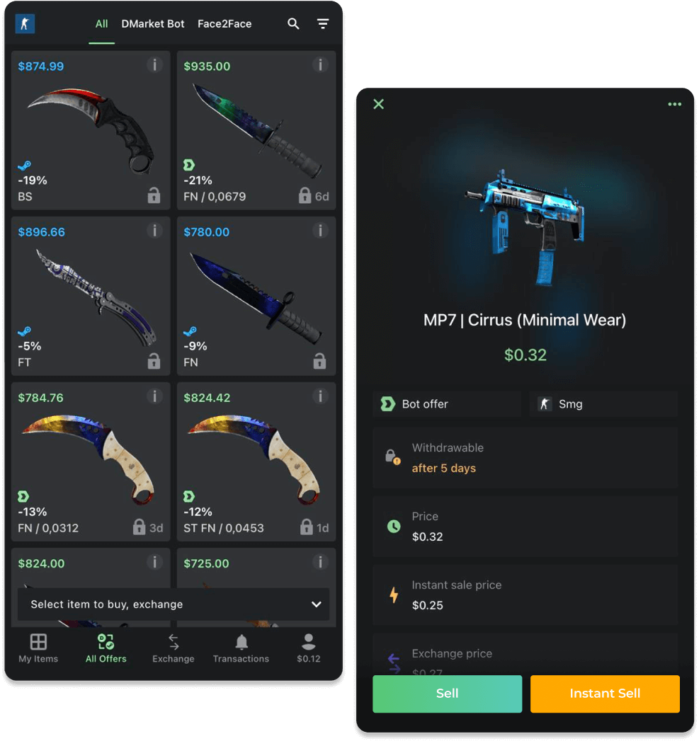 Sites to online sell csgo skins