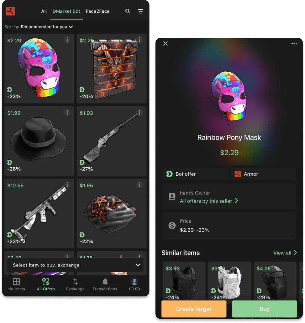 Vendez où que vous soyez avec les applications mobiles DMarket&nbsp;!