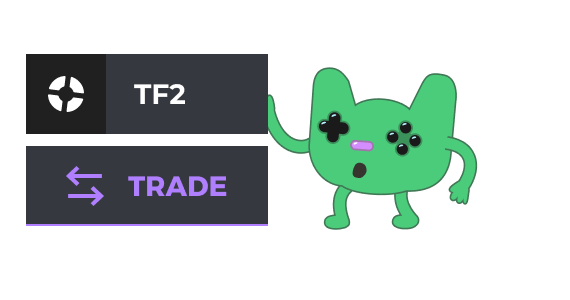 Sélectionnez TF2 sur la ligne supérieure de la page et choisissez l'option «&nbsp;Transactions&nbsp;»